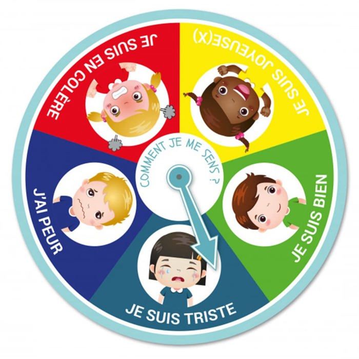 Jeu dapprentissage - Enjoy Art - EA40140 - Roue des émotions - 20 cm - Fabriqué en France
